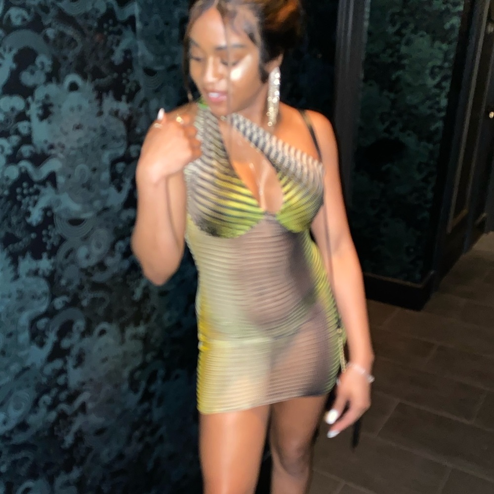 Neon Color Way Mini Dress - Picture 2 of 3